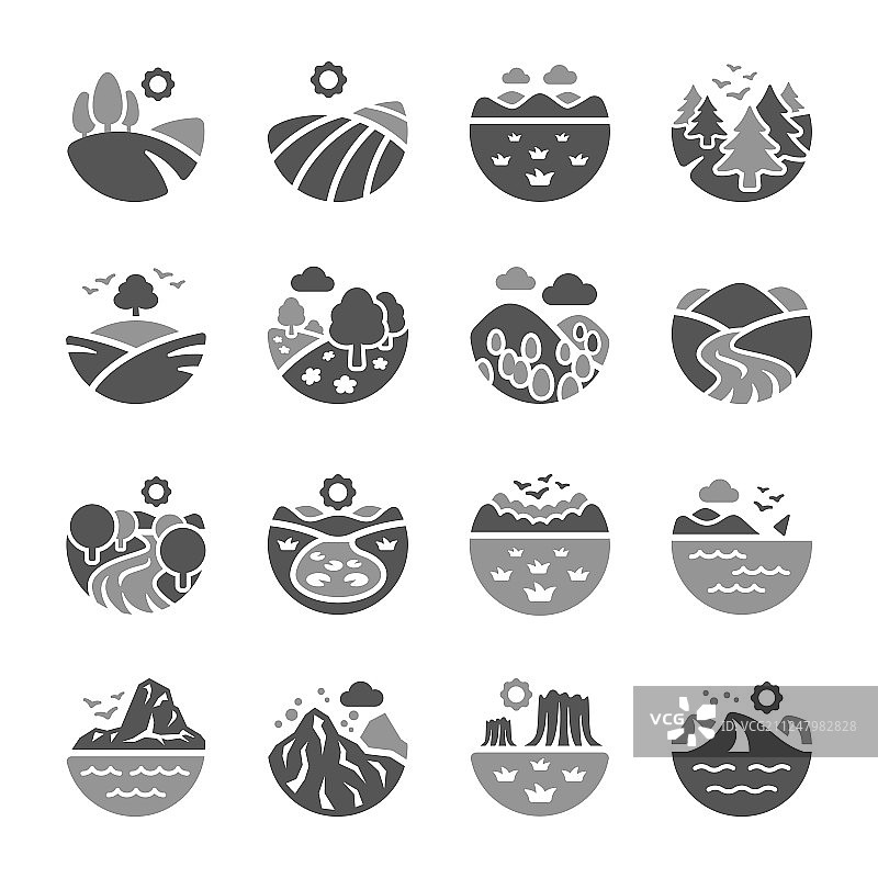 景观图标合集图片素材