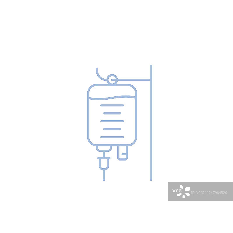 输液袋医疗滴注线性图标图片素材