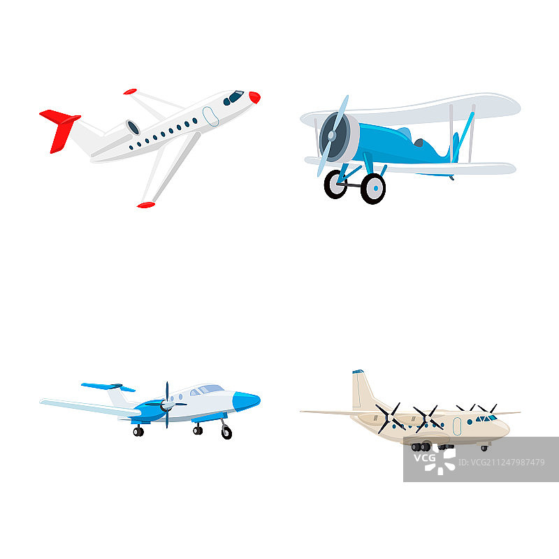 飞机和交通工具设计标志合集图片素材