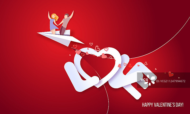 情侣爱心情人节贺卡图片素材