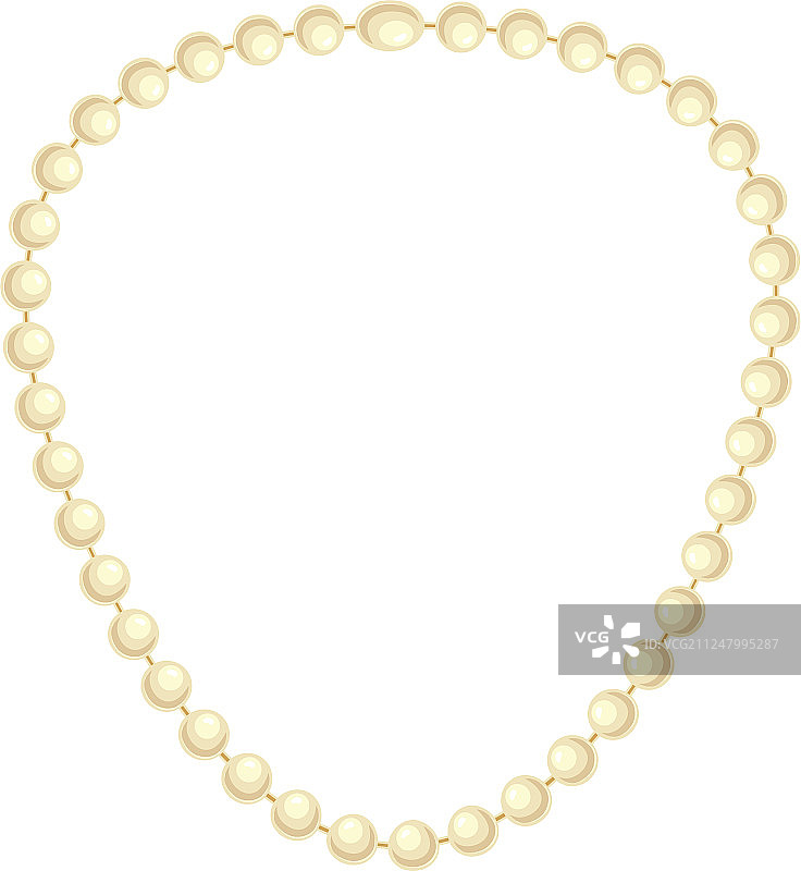 卡通风格的珍珠项链图标图片素材