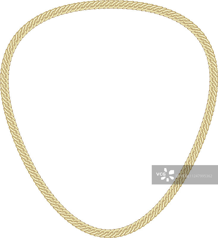 金色项链卡通风格图标图片素材