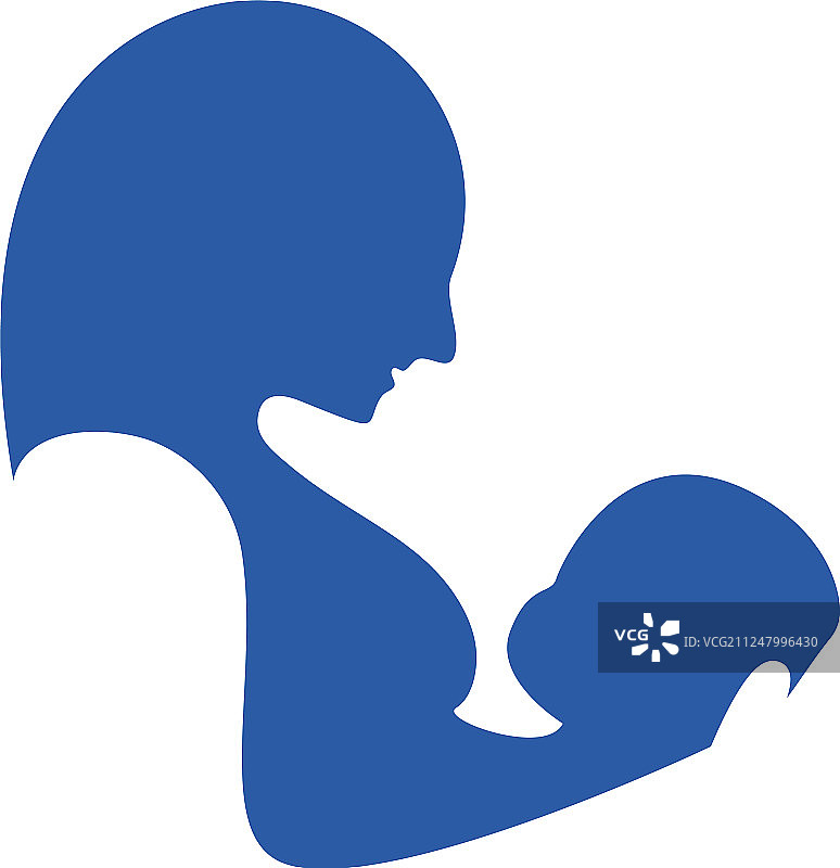 母乳喂养女性Logo图标设计图片素材