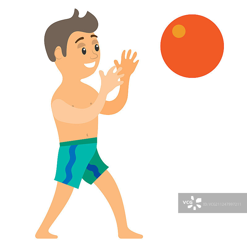 青少年在暑假接球图片素材