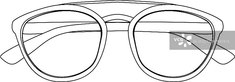 太阳镜轮廓图片素材