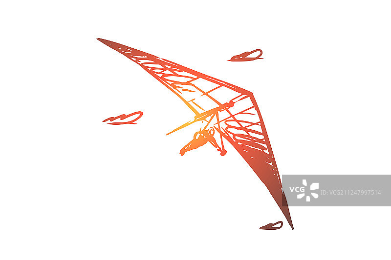 极限天空运动滑翔机飞行概念图片素材