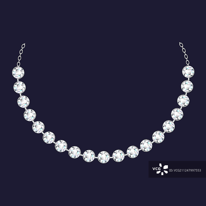 逼真风格钻石项链图标图片素材