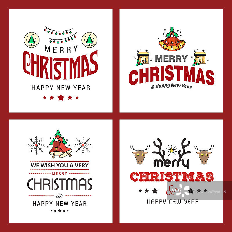 具有创意设计的圣诞贺卡图片素材