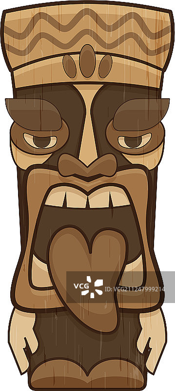 波利尼西亚偶像卡通风格图标图片素材