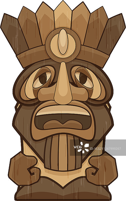 波利尼西亚提基偶像卡通风格图标图片素材