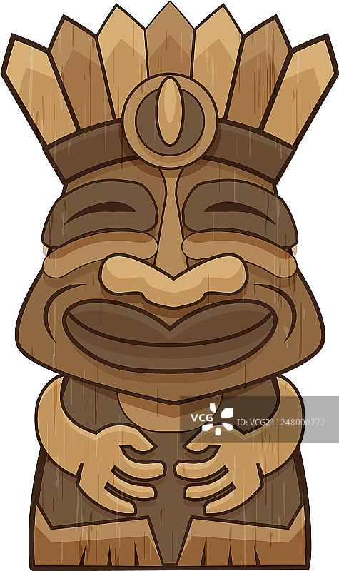 提基神像卡通风格图片素材