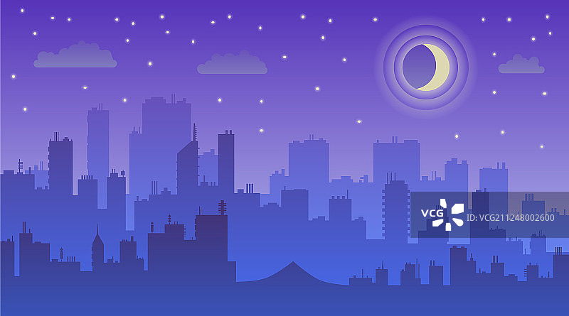 夜景城市黑暗都市风光图片素材