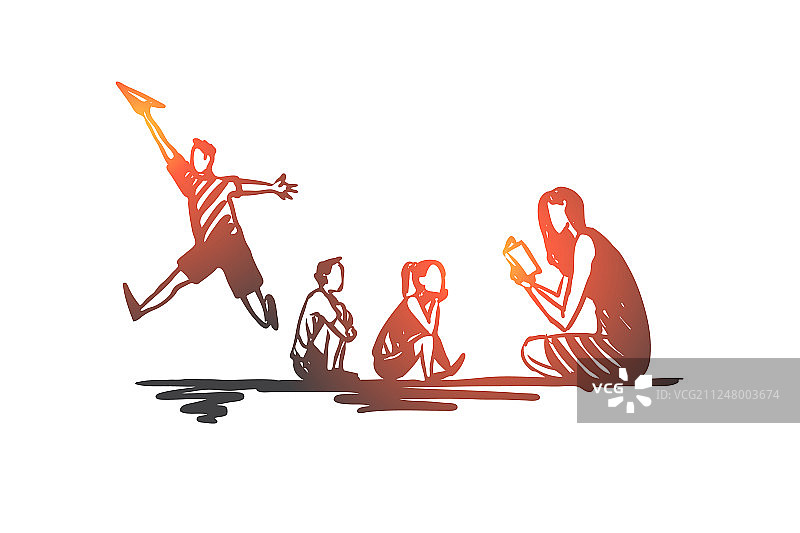 多动症儿童注意力缺陷图片素材