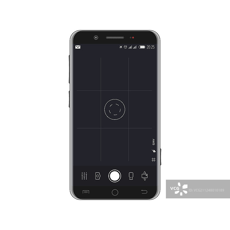 带有相机覆盖层的智能手机图片素材