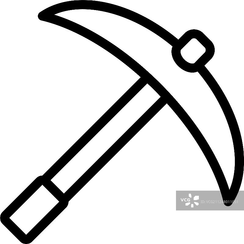 镐图标轮廓样式图片素材