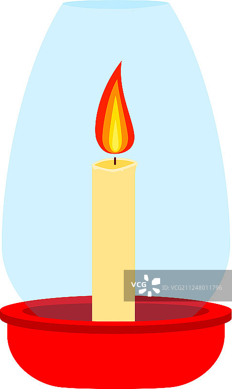 彩色卡通晚餐蜡烛图片素材