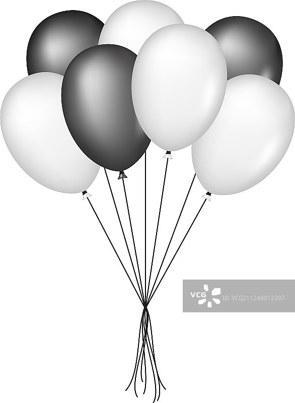 黑白气球设计图片素材
