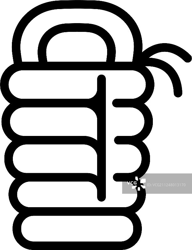 睡袋图标轮廓样式图片素材