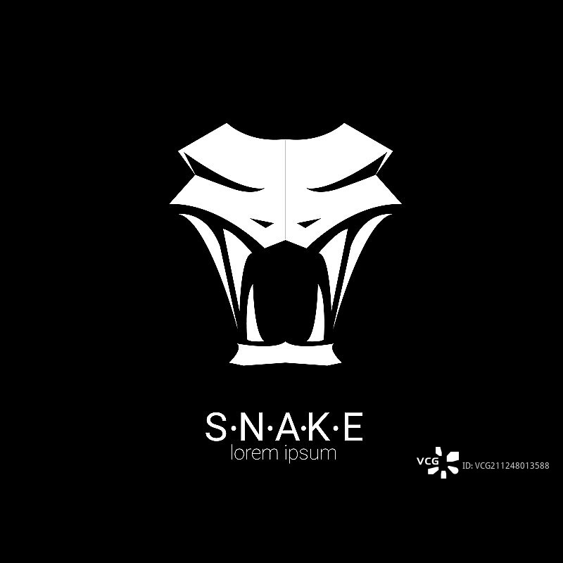 简约蛇标志设计元素图片素材