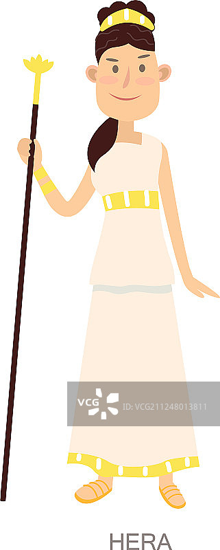 可爱的希腊神话古代女神赫拉图片素材