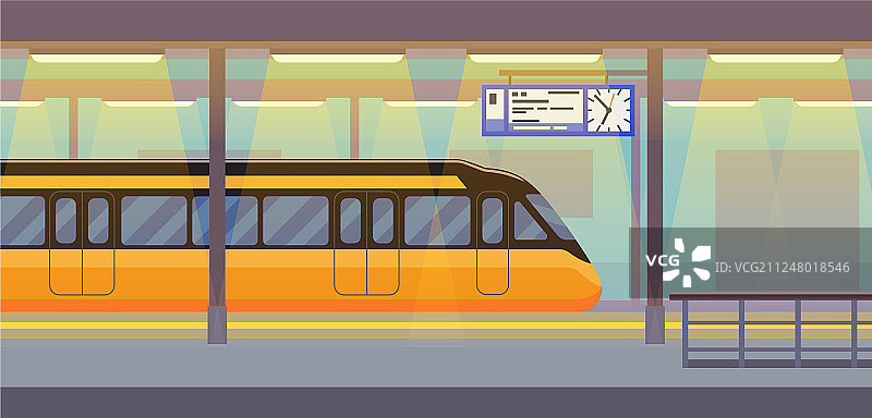 隧道中的现代客运电力火车图片素材