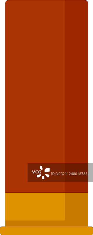 扁平风格的猎枪红色弹药筒图标图片素材