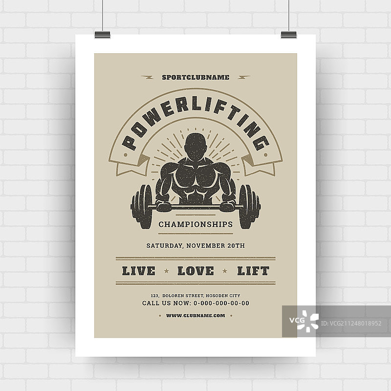 现代排版健身中心宣传单图片素材