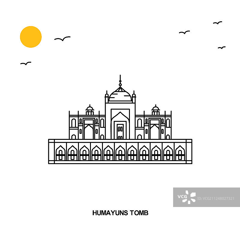 胡马雍陵墓古迹世界旅行风光图片素材