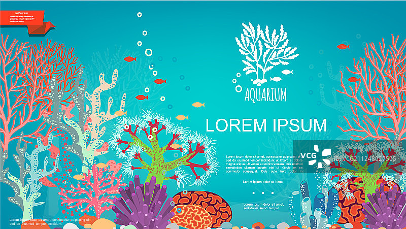 扁平风格水下彩色背景图片素材