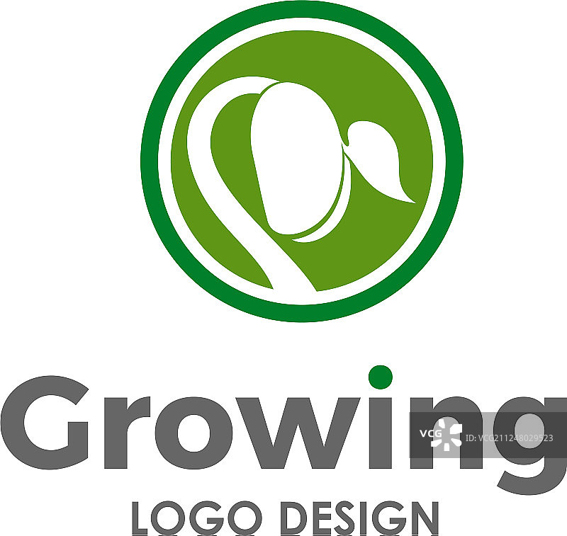 生长种子logo设计模板图片素材