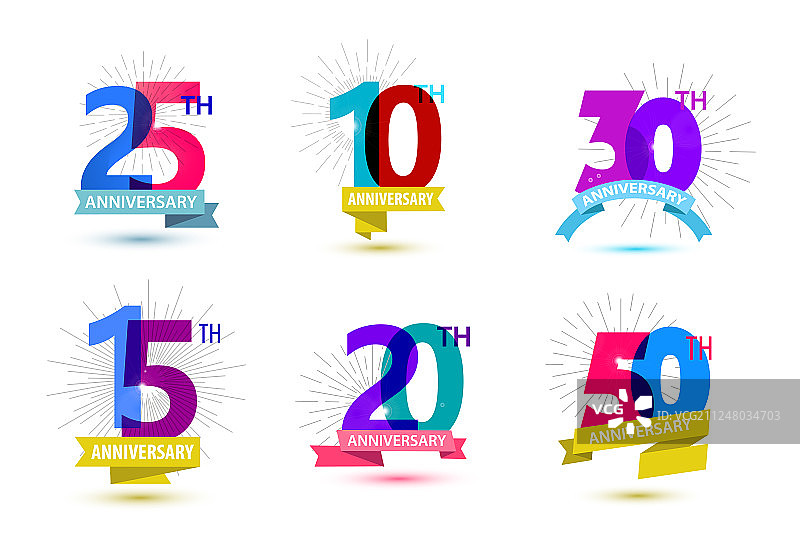 25周年和10周年数字设计合集图片素材