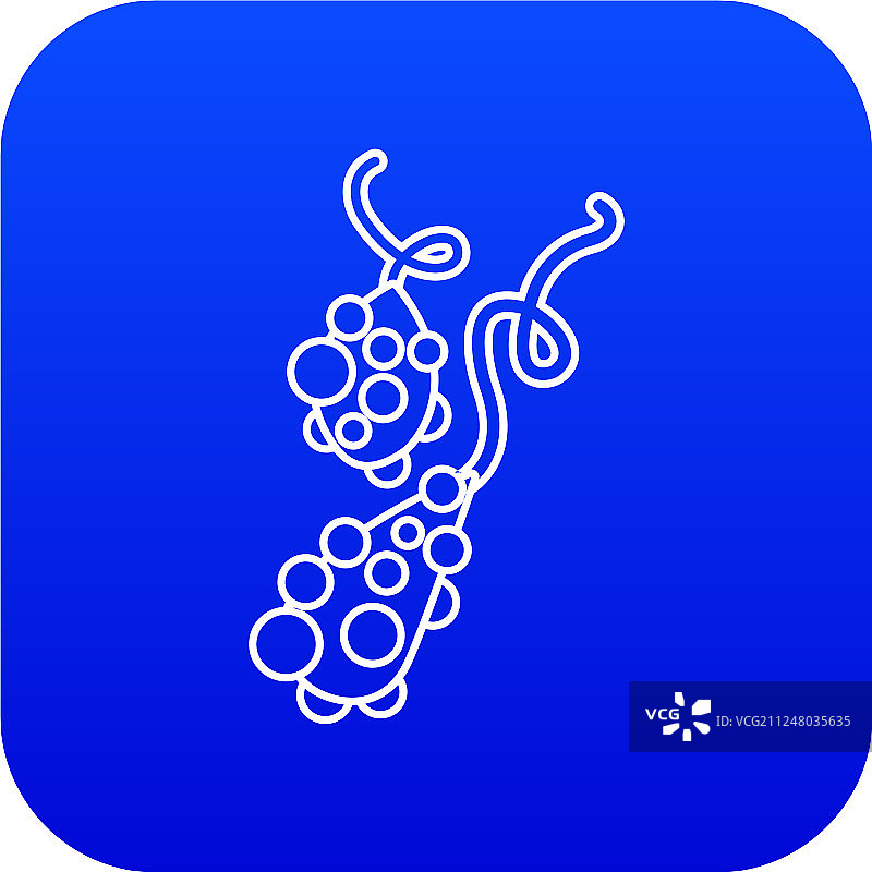 蓝色微型弧菌图标图片素材