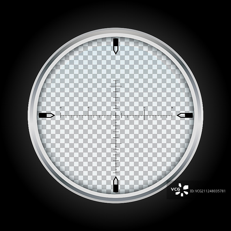 狙击手十字准星图标写实风格图片素材
