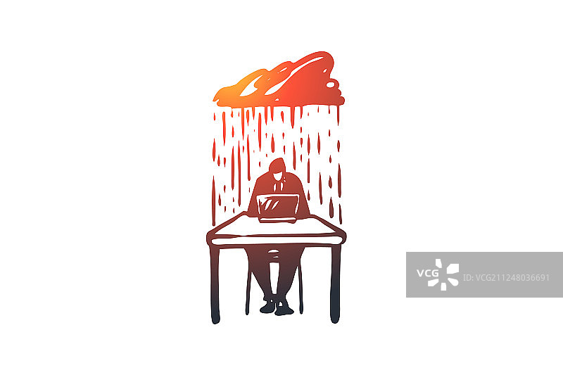 前景无忧，忙碌困境概念手图片素材