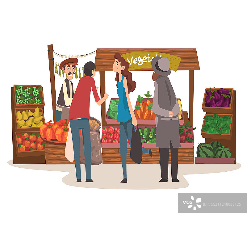 新鲜天然的农贸市场蔬菜图片素材