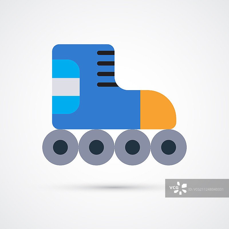 彩色溜冰鞋符号图片素材