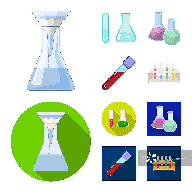 烧瓶和实验室标志设计图片素材