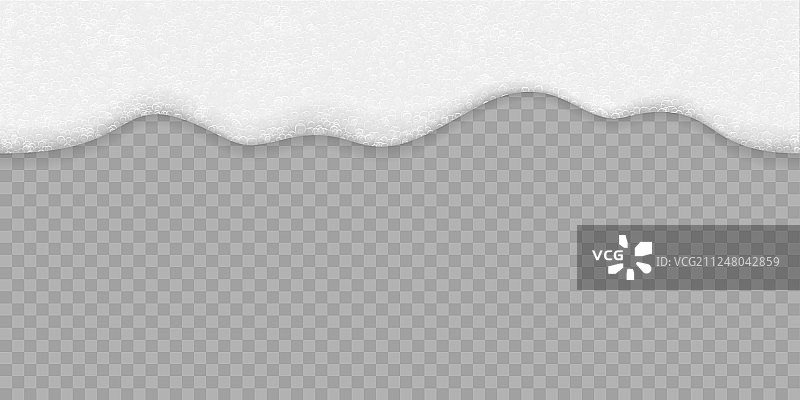 白色背景的肥皂泡泡沫，可无缝拼接图片素材