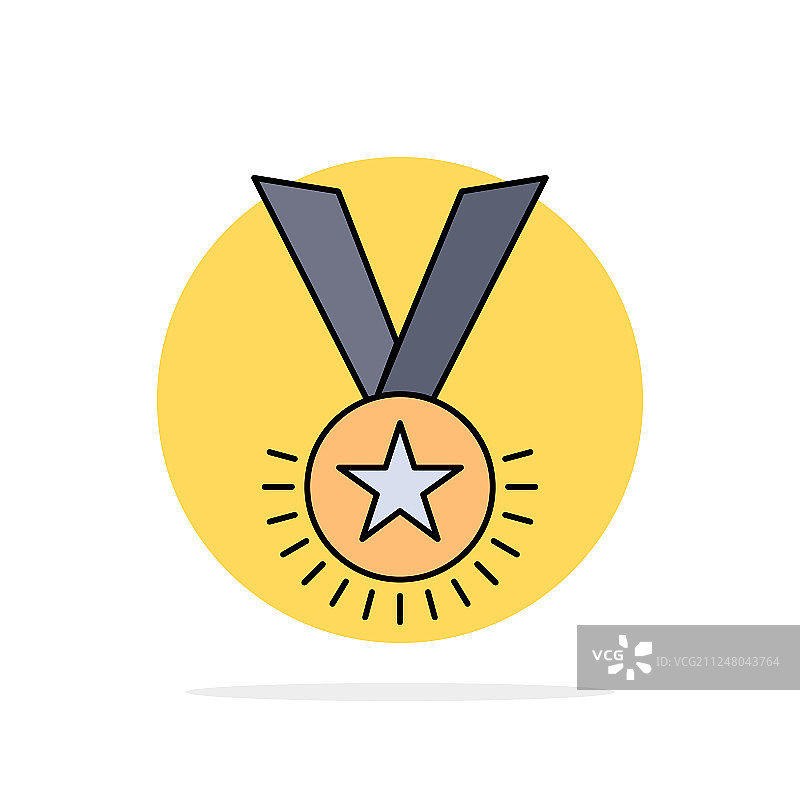 奖章荣誉勋章扁平风格设计图片素材