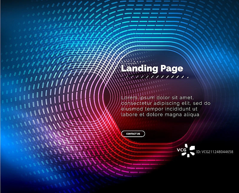 霓虹发光科技六角形线条高科技图片素材