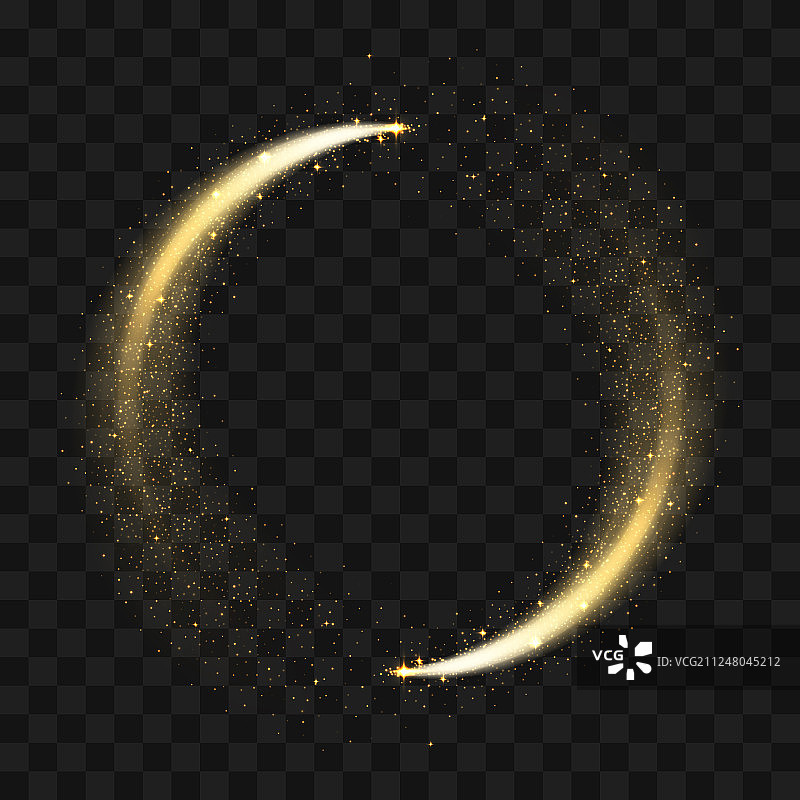 金色闪光圆圈图片素材