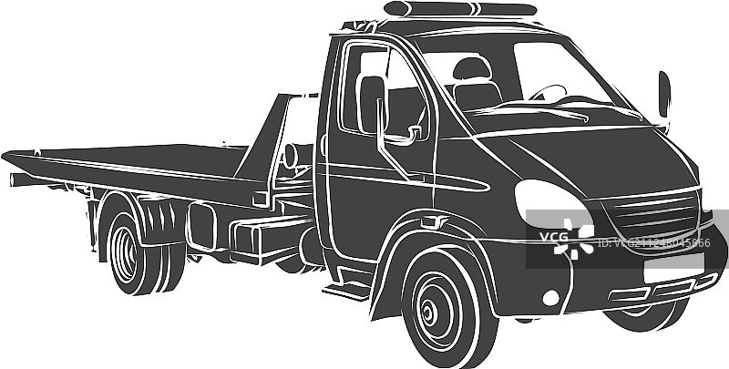 大型拖车速写图片素材