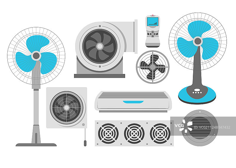 空调风扇和工业通风图片素材