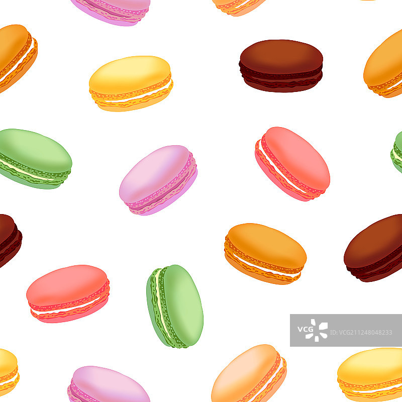 彩色马卡龙无缝图案图片素材