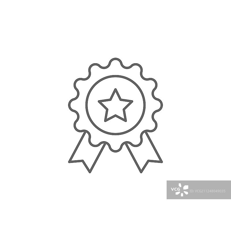 奖牌奖励轮廓图标元素图片素材