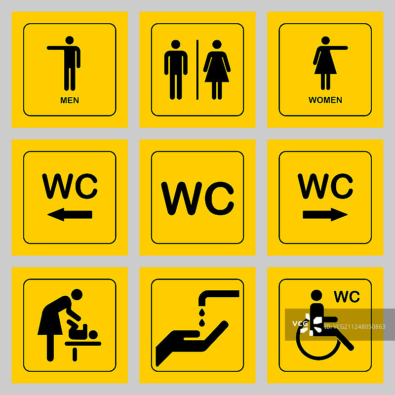 男女卫生间门牌图标图片素材