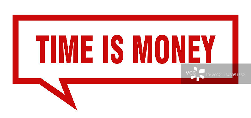 时间就是金钱方形对话气泡图片素材