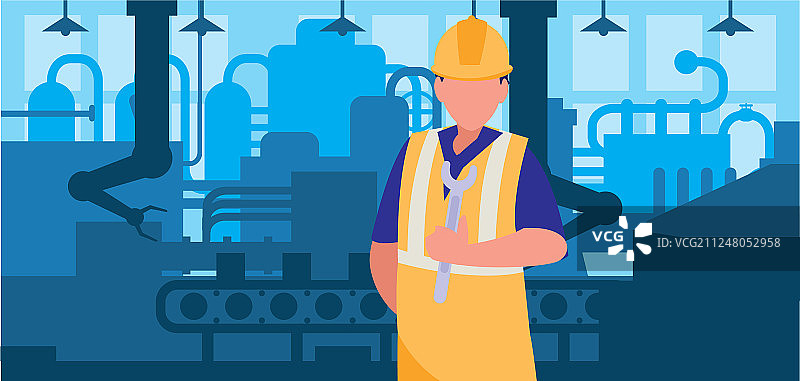 工厂车间里的工人图片素材