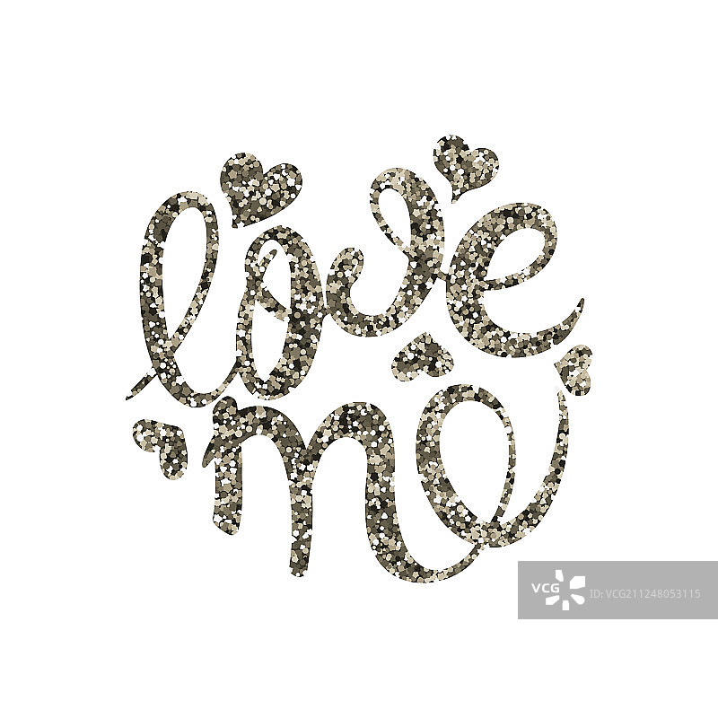 银色亮片书法图片素材