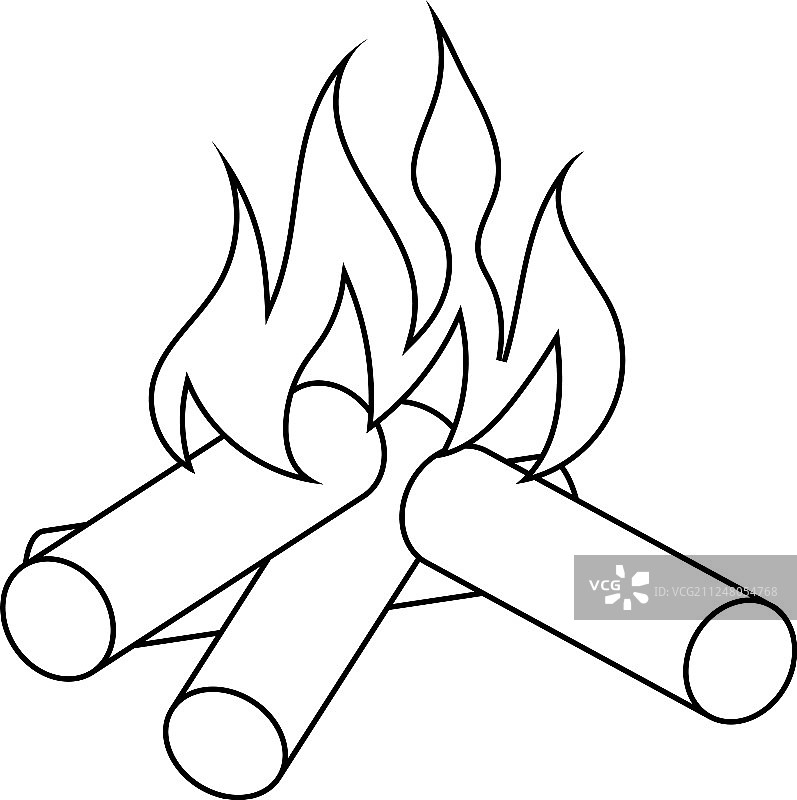 露营篝火图标图片素材